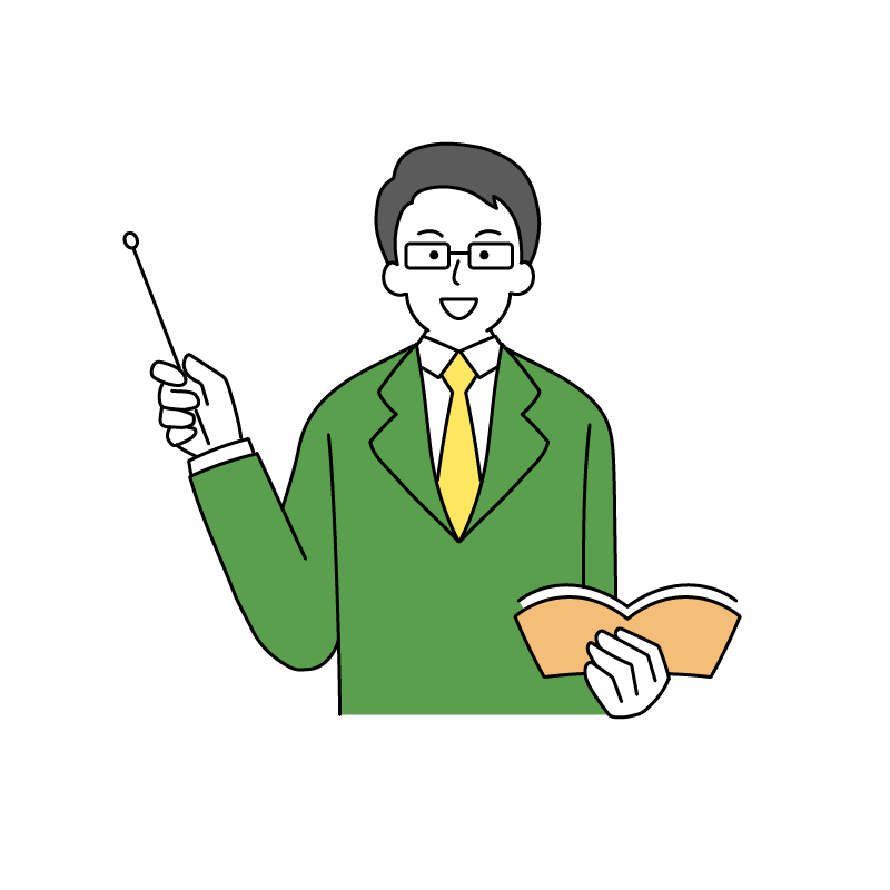 教師のイラスト_上半身（男性）