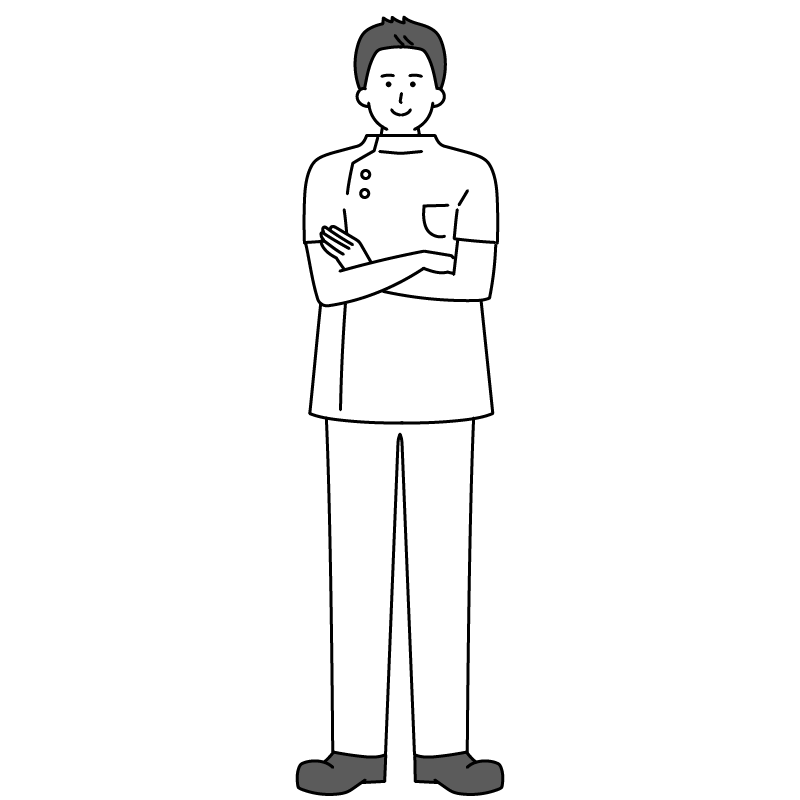 整体師のイラスト_全身(男性)